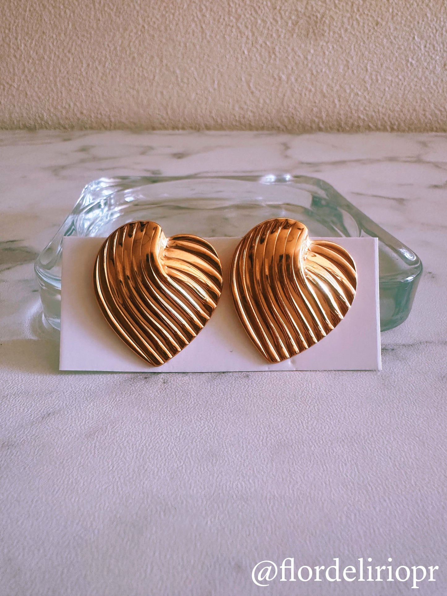 Vintage heart earrings