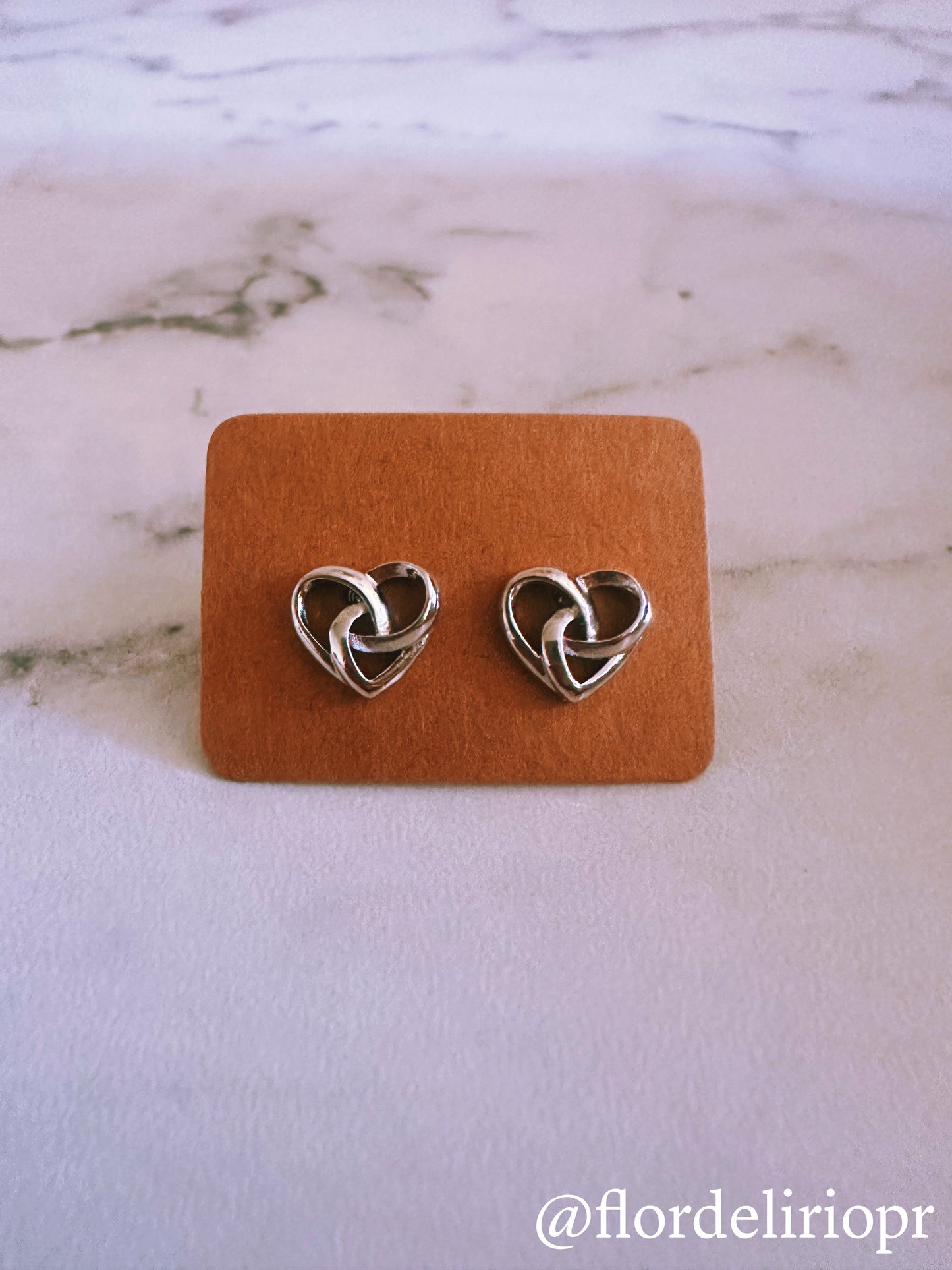 Infinity heart earrings