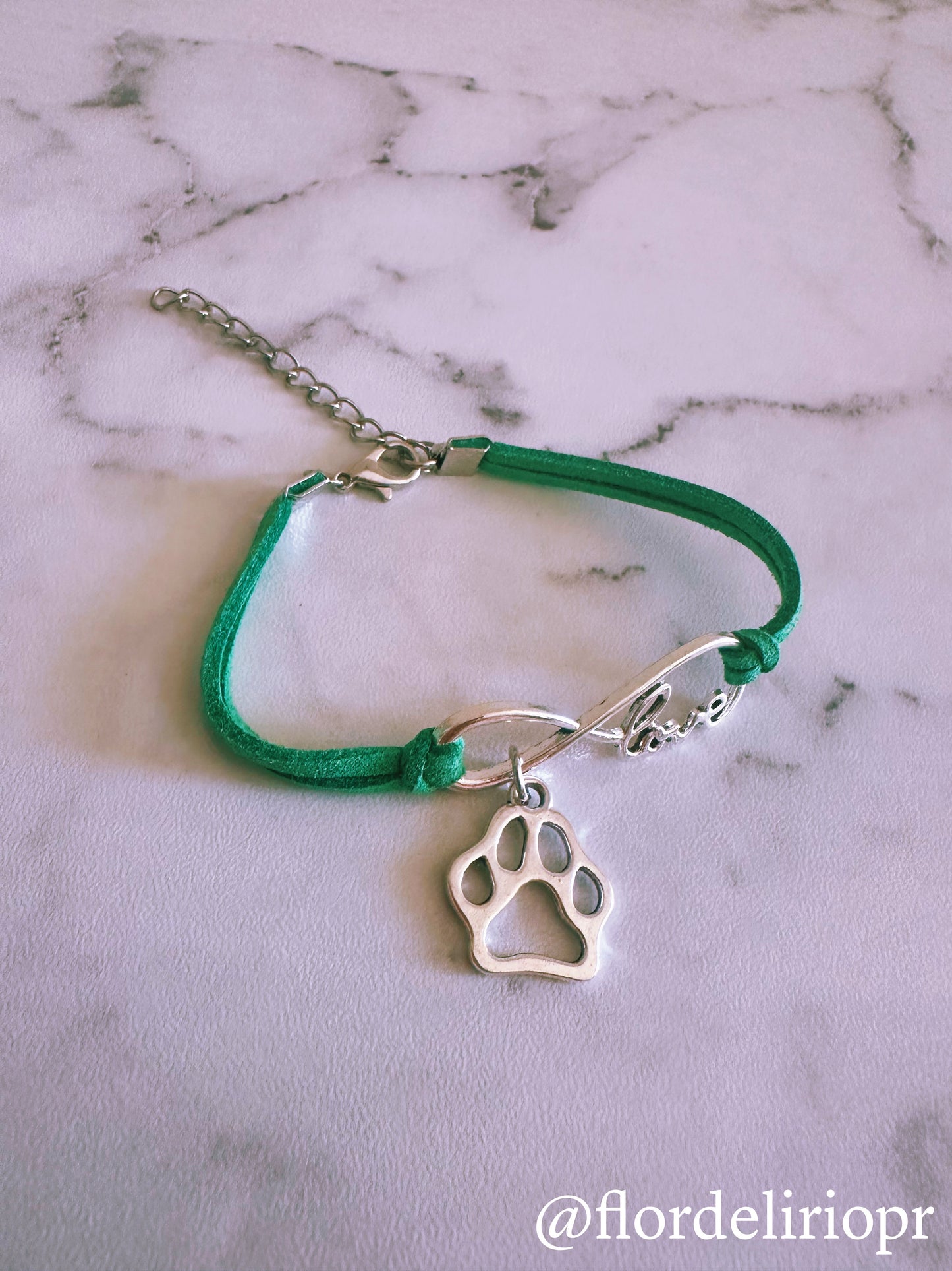 Infinity love paw bracelet