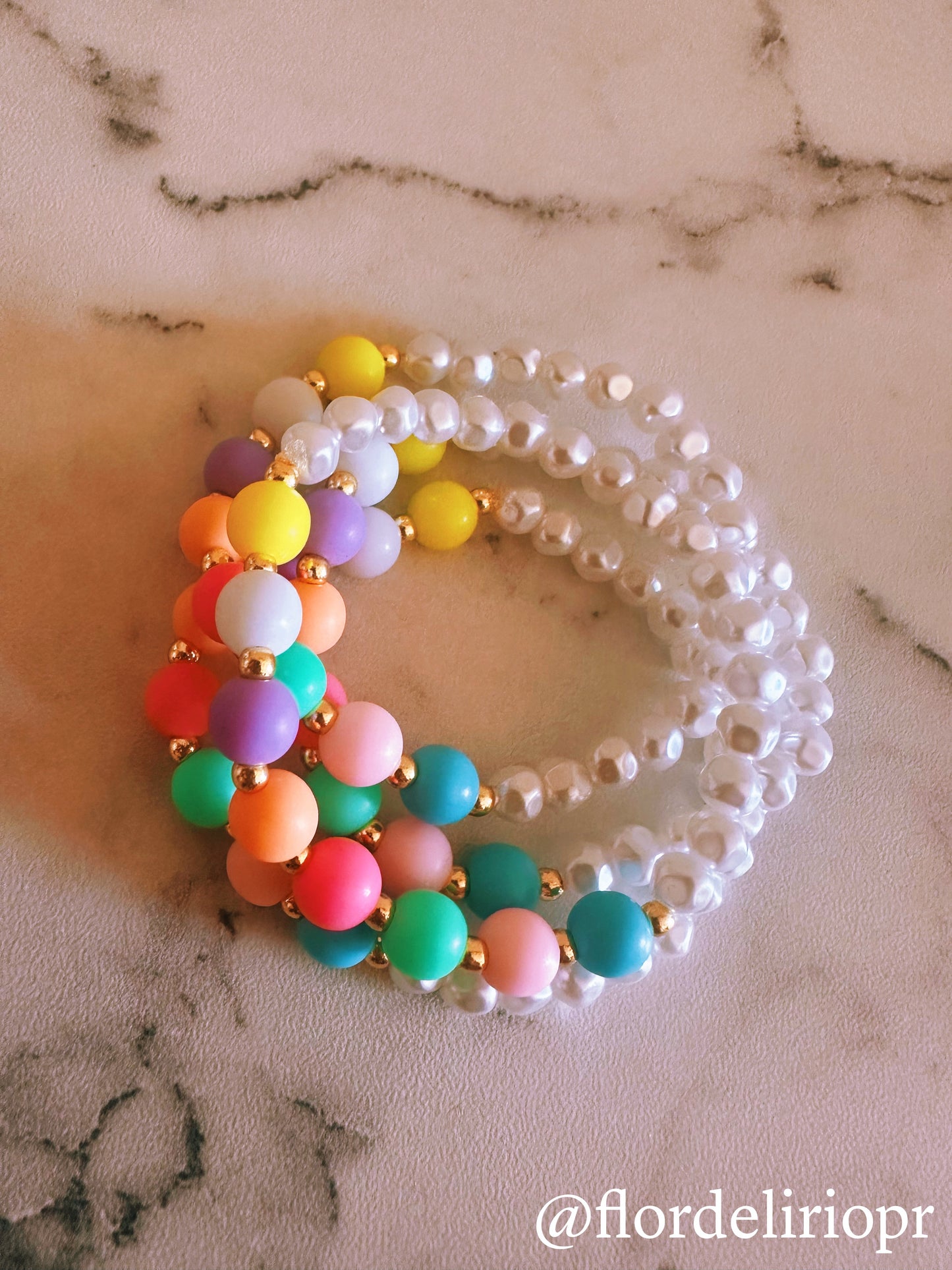 Candy dots pearls bracelet