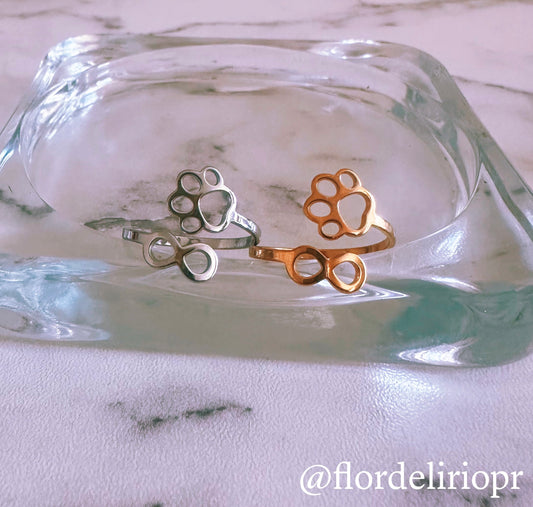 Infinity paw adjustable ring