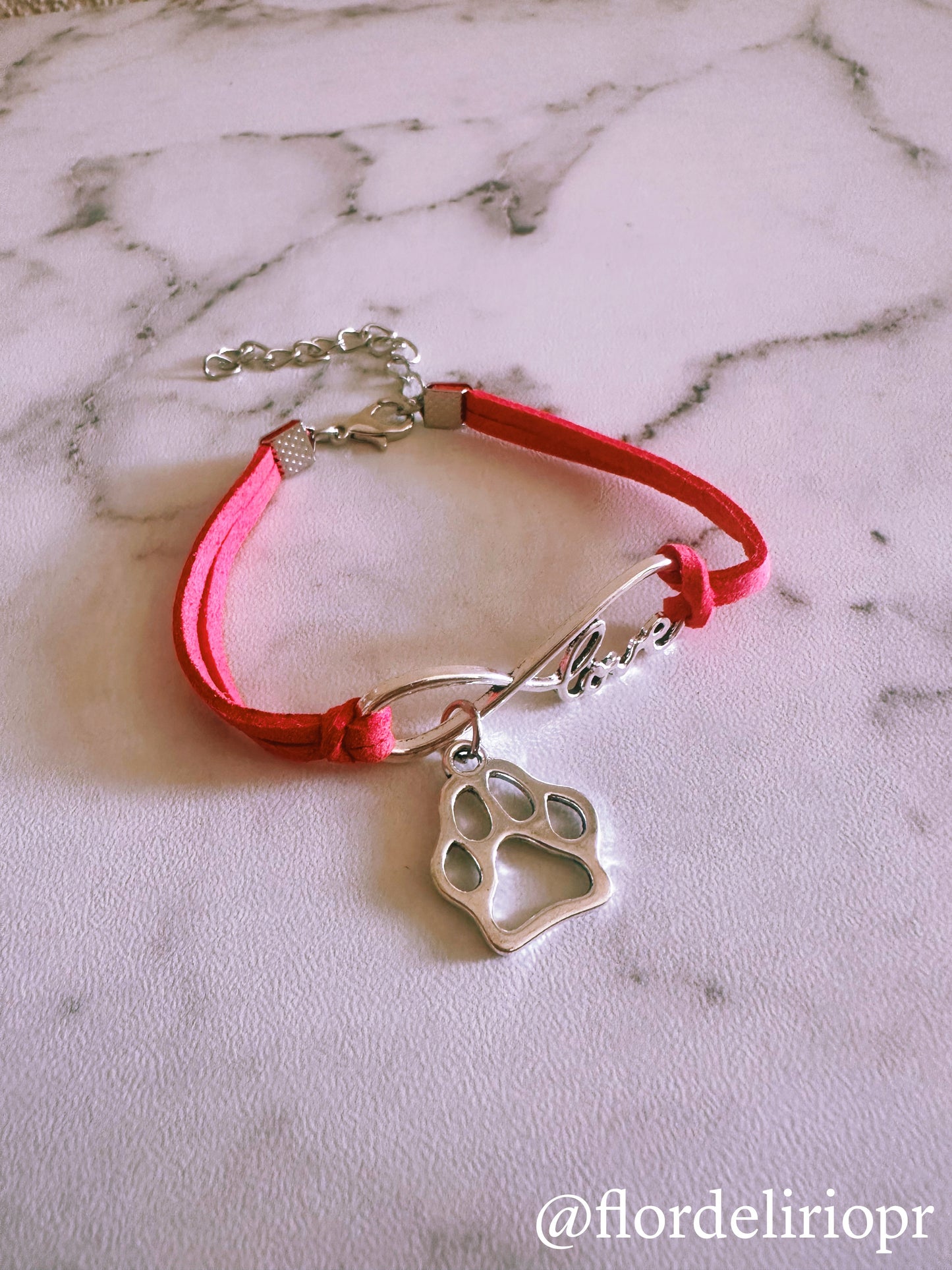 Infinity love paw bracelet