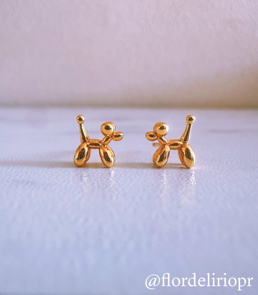 Balloon dog earrings