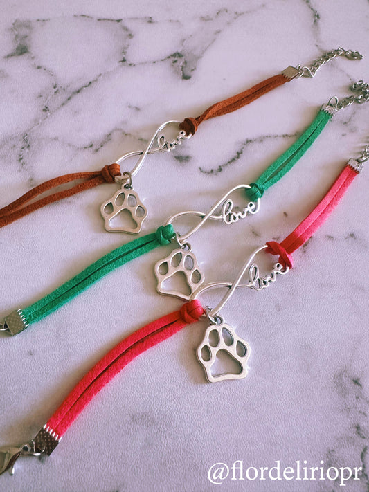 Infinity love paw bracelet