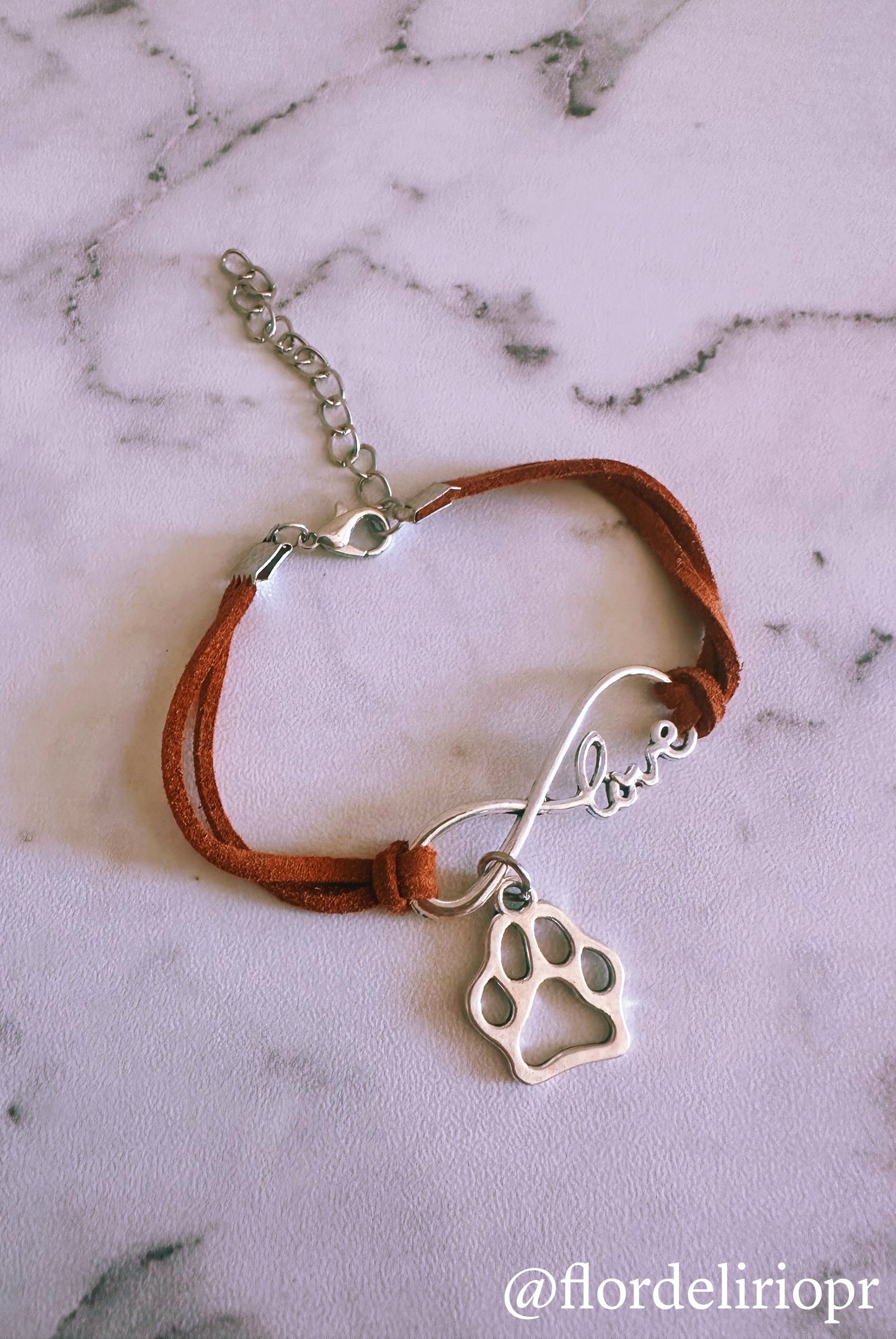 Infinity love paw bracelet