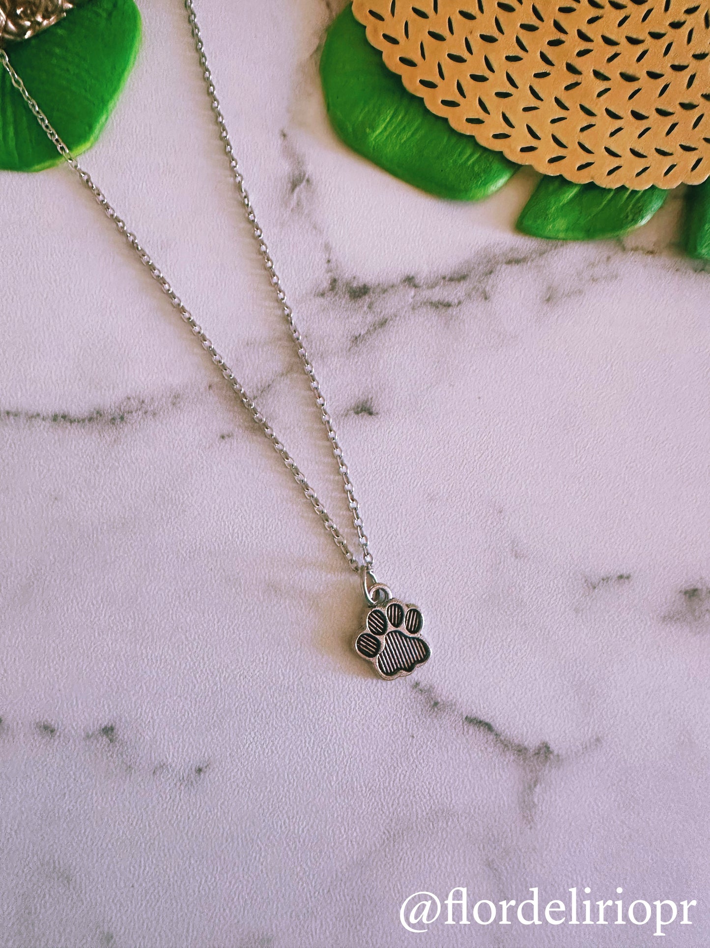 Vintage paw necklace